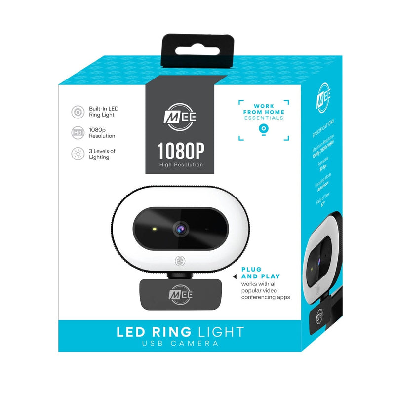 MEE audio CL8A 1080P Live Webcam With Led Ring Light Computer Accessories - DailySale
