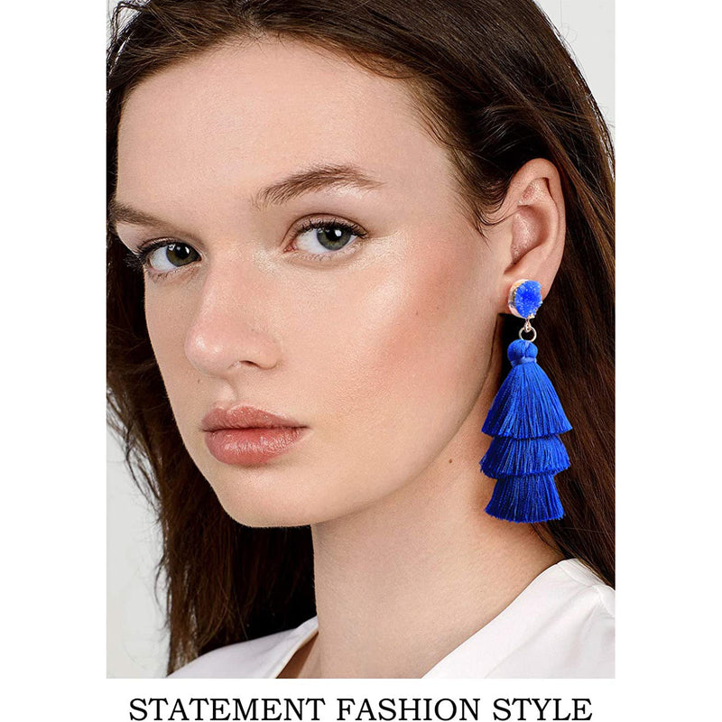 Me&Hz Colorful Layered Tassel Earrings
