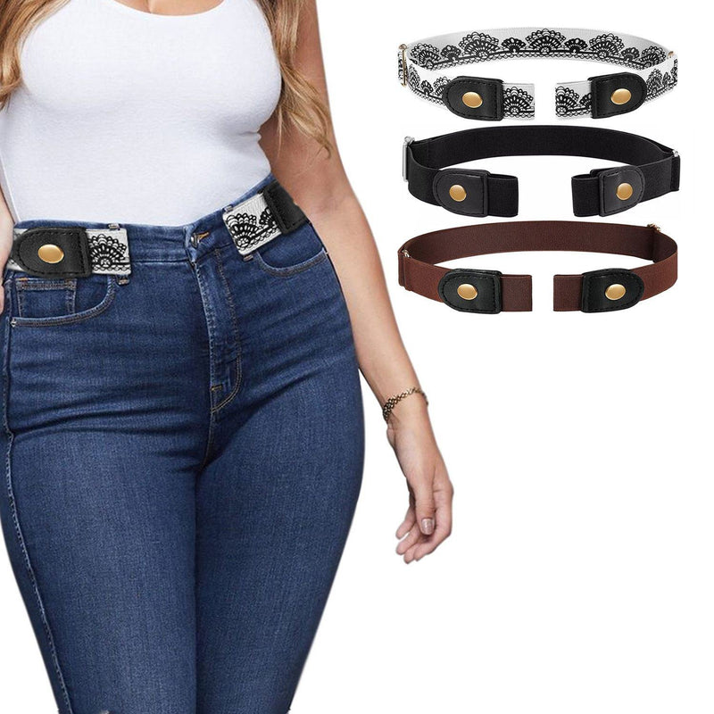 No Buckle Elastic Stretch Belts for Men and Women Comfortable Invisible  Belts