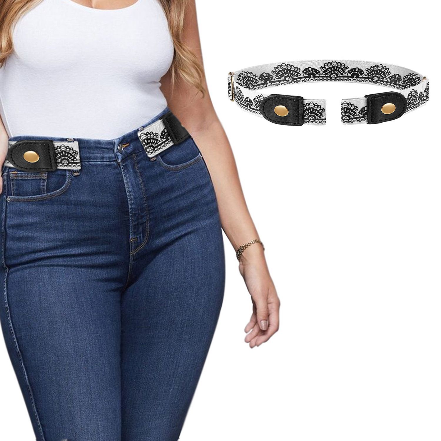 Men And Women's Buckle Free Adjustable Stretch Belts Men's Accessories Zebra - DailySale