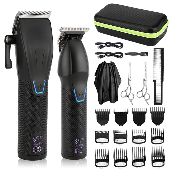 Men Electric Barber Clipper Hair Cutting Combo Set T Outliner Shaver Trimmers Men's Grooming - DailySale