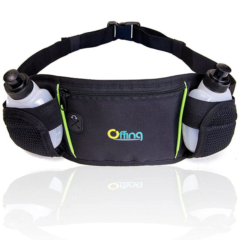 Men or Women's Hydration Running Belt Pouch With Water Bottles And Zippered Compartment Sports & Outdoors - DailySale