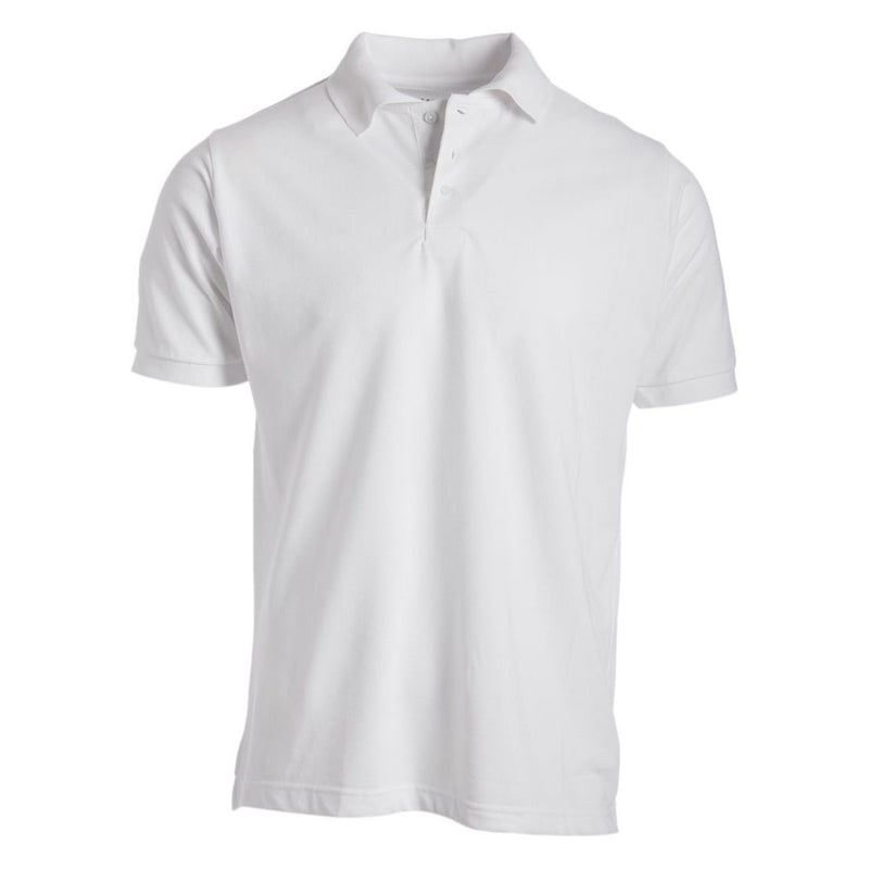 Men's 3-Button Ribbed Short Sleeve Polo Men's Apparel White Small - DailySale
