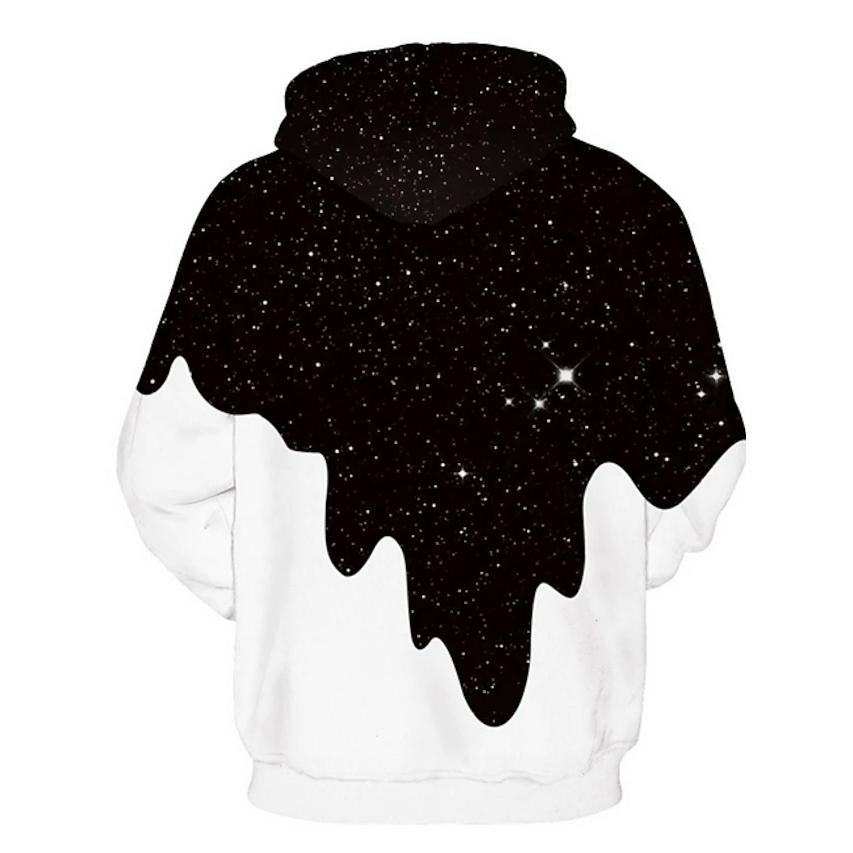 Men's 3D Print Block Starry Sky Milk Hoodie Men's Outerwear - DailySale