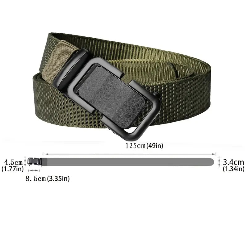 Men's Automatic Metal Buckle Nylon Canvas Webbing Belt Men's Shoes & Accessories - DailySale