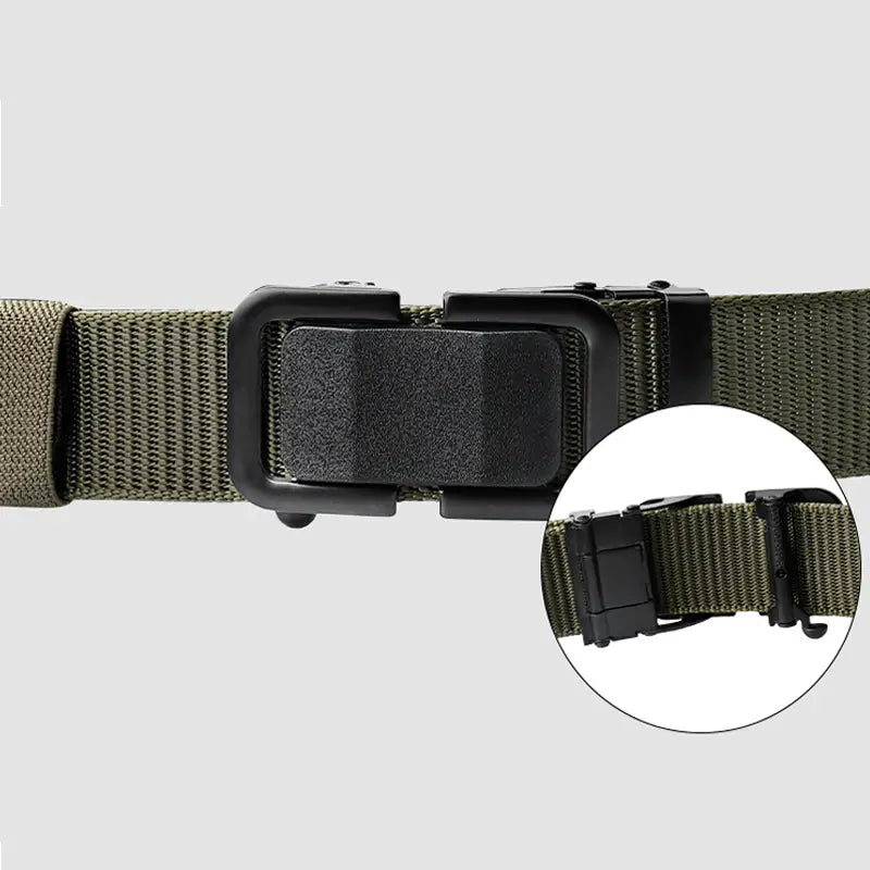 Men's Automatic Metal Buckle Nylon Canvas Webbing Belt Men's Shoes & Accessories - DailySale