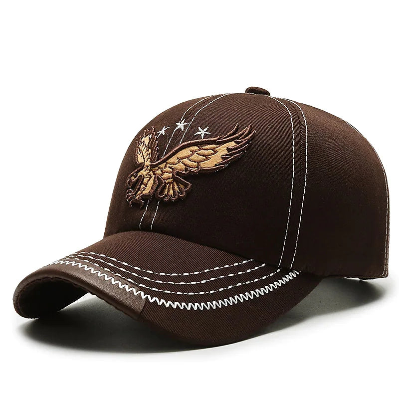 Men's Baseball Cap Polyester Embroidery Men's Shoes & Accessories Coffee - DailySale
