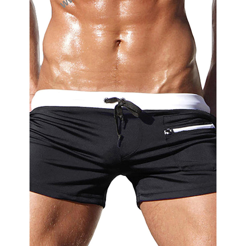 Men's Beach Shorts Swimwear Men's Bottoms Black M - DailySale