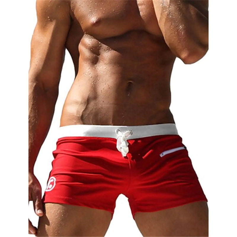 Men's Beach Shorts Swimwear Men's Bottoms Red M - DailySale