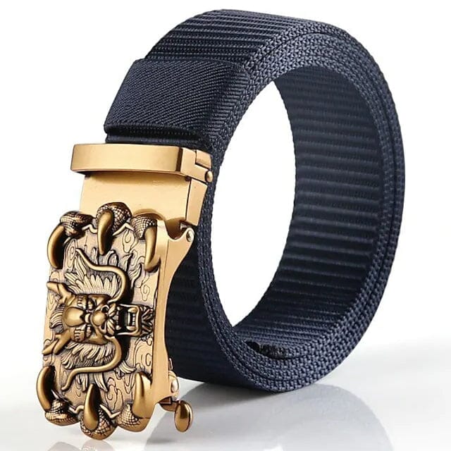 Men's Belt Faux Leather Tactical Belt Men's Shoes & Accessories Navy Blue - DailySale