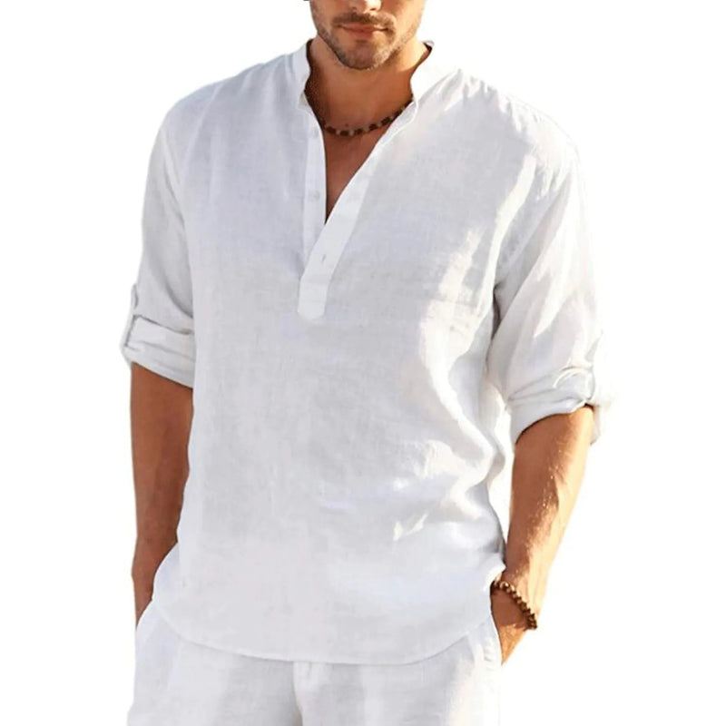 Men's Breathable Quick Dry Button Down Shirt T-Shirt Top Men's Tops White S - DailySale