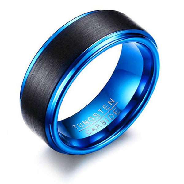Men's Brushed Tungsten Carbide Ring Rings 8 - DailySale
