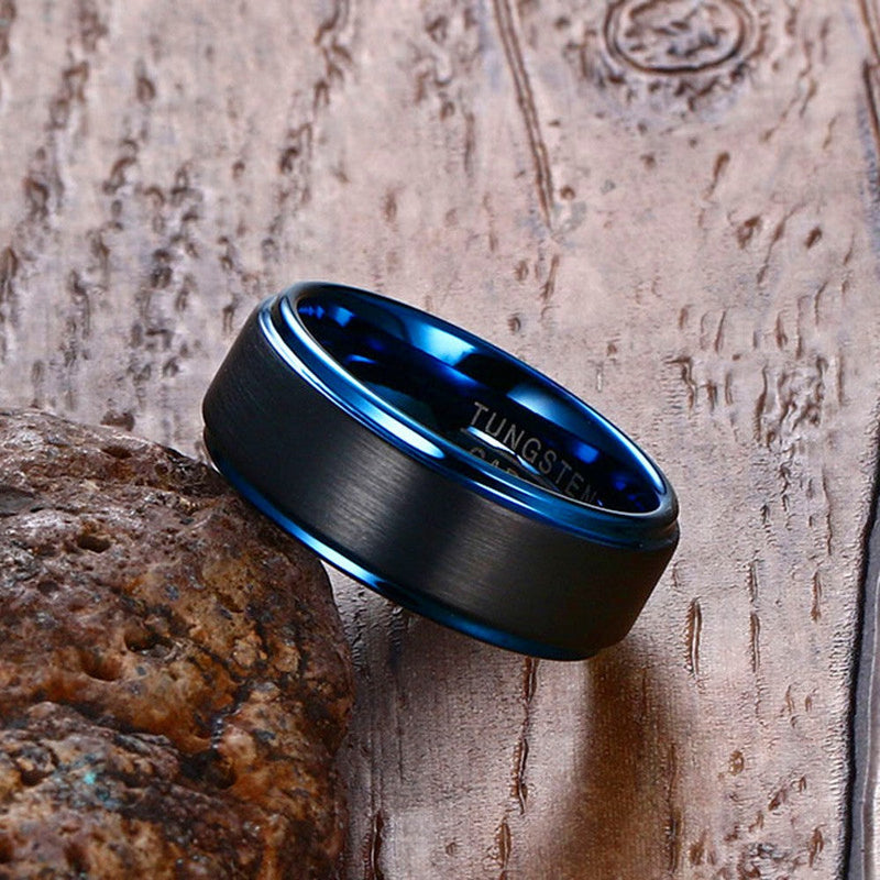 Men's Brushed Tungsten Carbide Ring Rings - DailySale