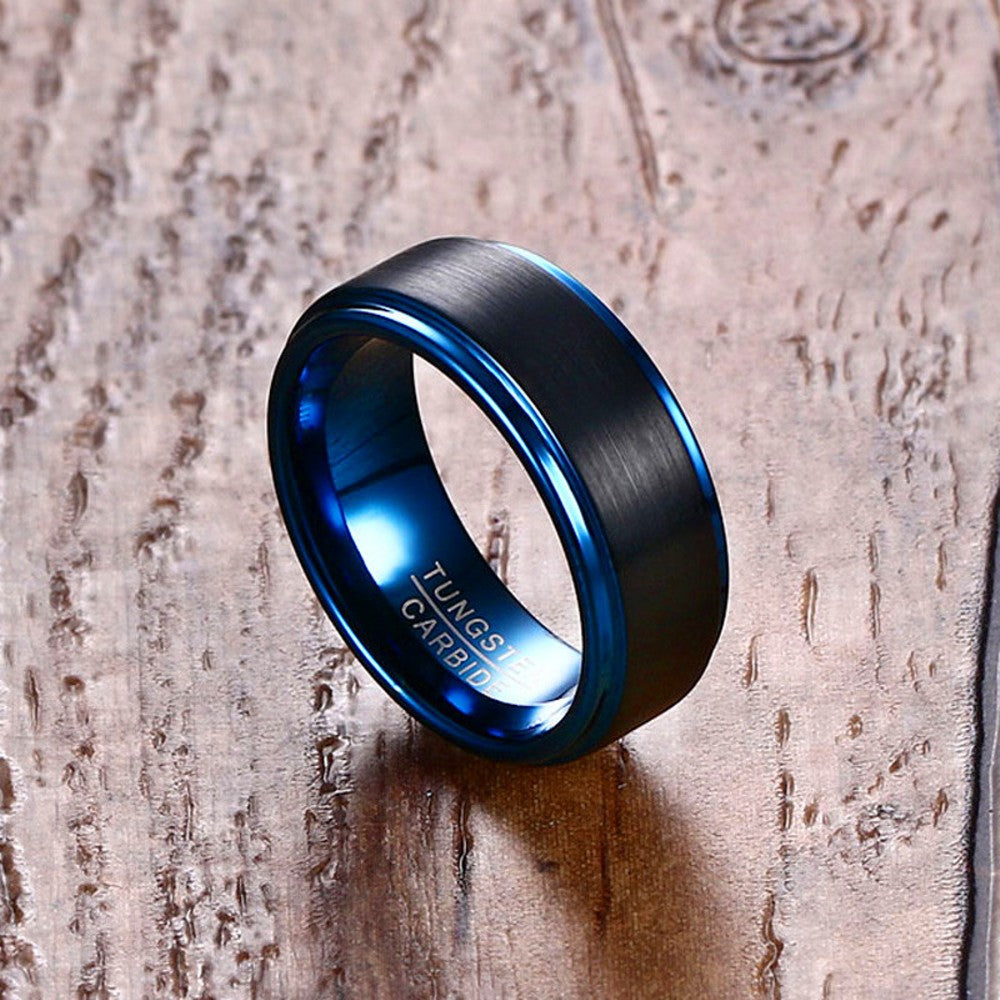 Men's Brushed Tungsten Carbide Ring Rings - DailySale