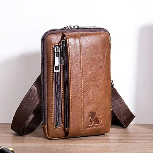 Men's Bum Bag Messenger Bag Fanny Pack Belt Pouch Bags & Travel Brown - DailySale
