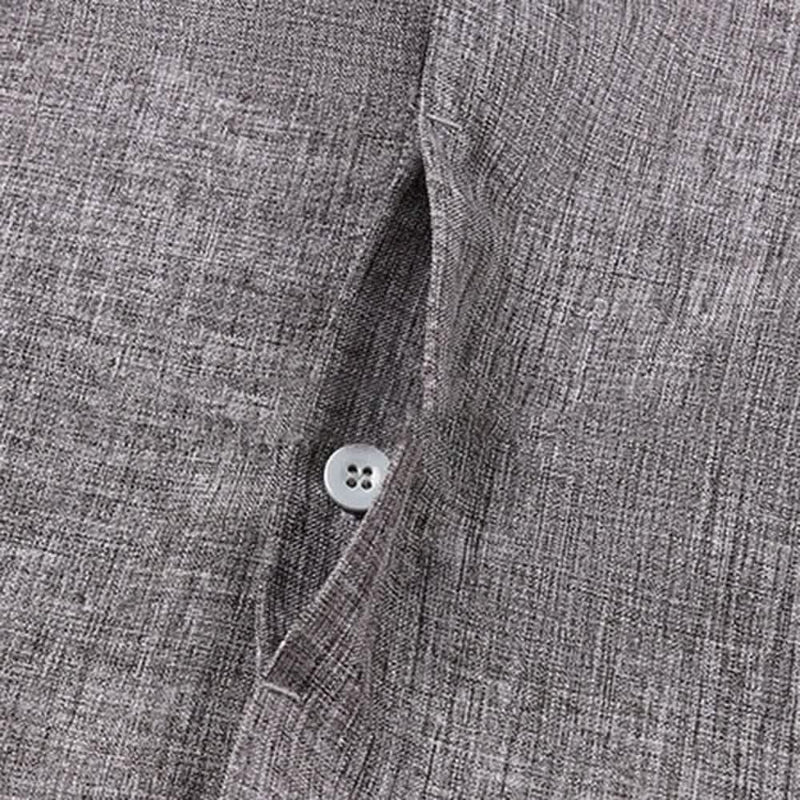 Men's Button Down Shirt Short Sleeve Plain Lapel Men's Tops - DailySale