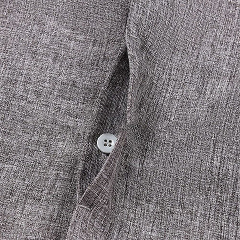 Men's Button Down Shirt Short Sleeve Plain Lapel Men's Tops - DailySale