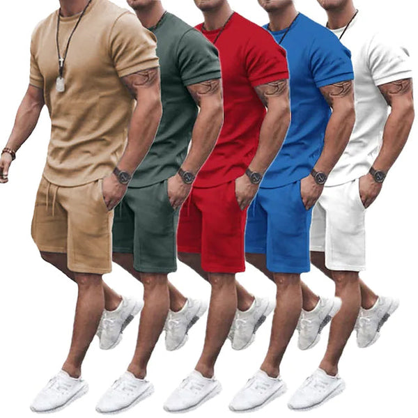Men's Casual Activewear Running T-Shirt with Shorts Men's Outerwear - DailySale