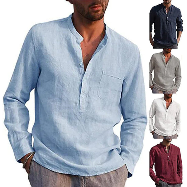 Men's Casual Button Down Shirts Long Sleeve Tops Men's Tops - DailySale