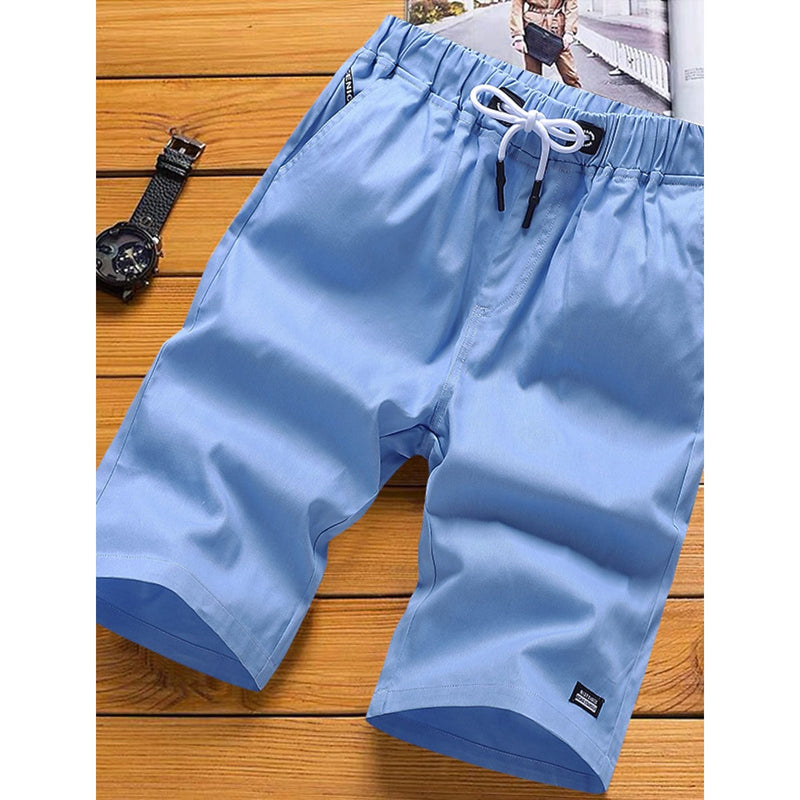 Men's Drawstring Knee Sweatpants Men's Bottoms Light Blue M - DailySale
