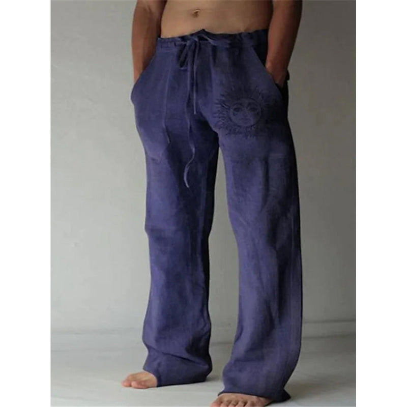 Men's Fashion Streetwear Straight Pants Men's Bottoms Blue M - DailySale