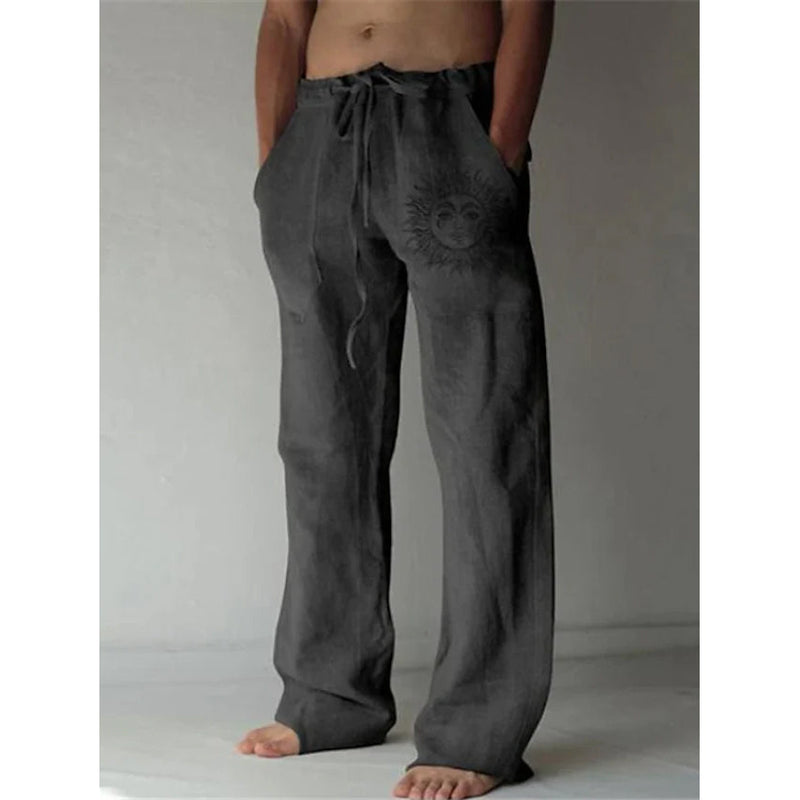 Men's Fashion Streetwear Straight Pants Men's Bottoms Dark Gray M - DailySale