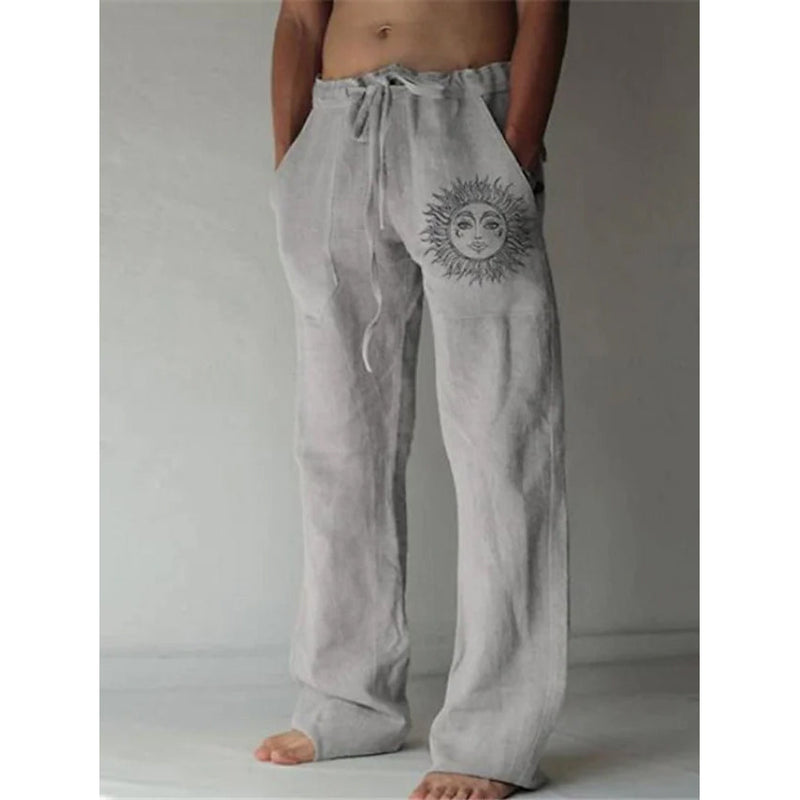 Men's Fashion Streetwear Straight Pants Men's Bottoms Gray M - DailySale