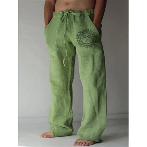 Men's Fashion Streetwear Straight Pants Men's Bottoms Green M - DailySale