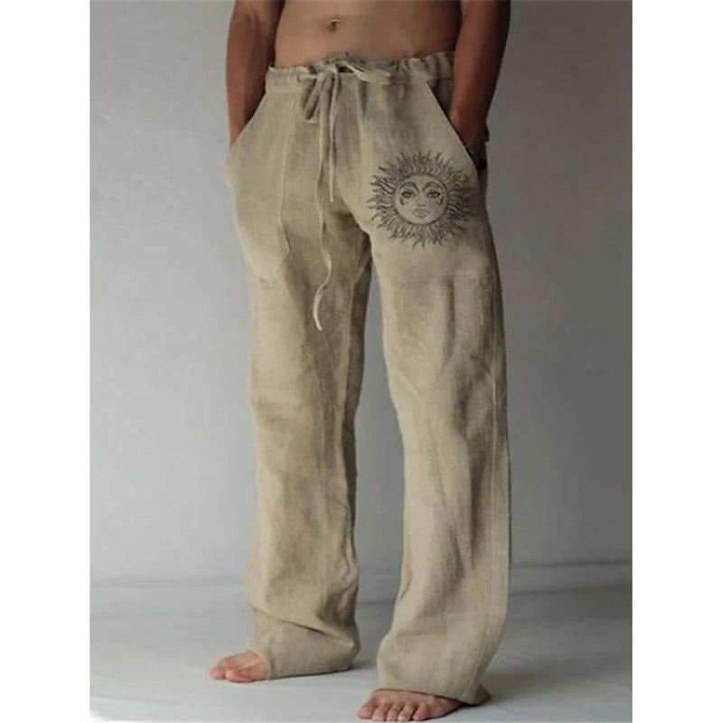 Men's Fashion Streetwear Straight Pants Men's Bottoms Khaki M - DailySale