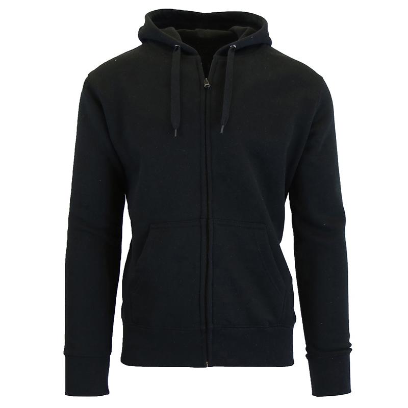 Men's Fleece-Lined Zip Sweater Hoodie Men's Apparel S Black - DailySale
