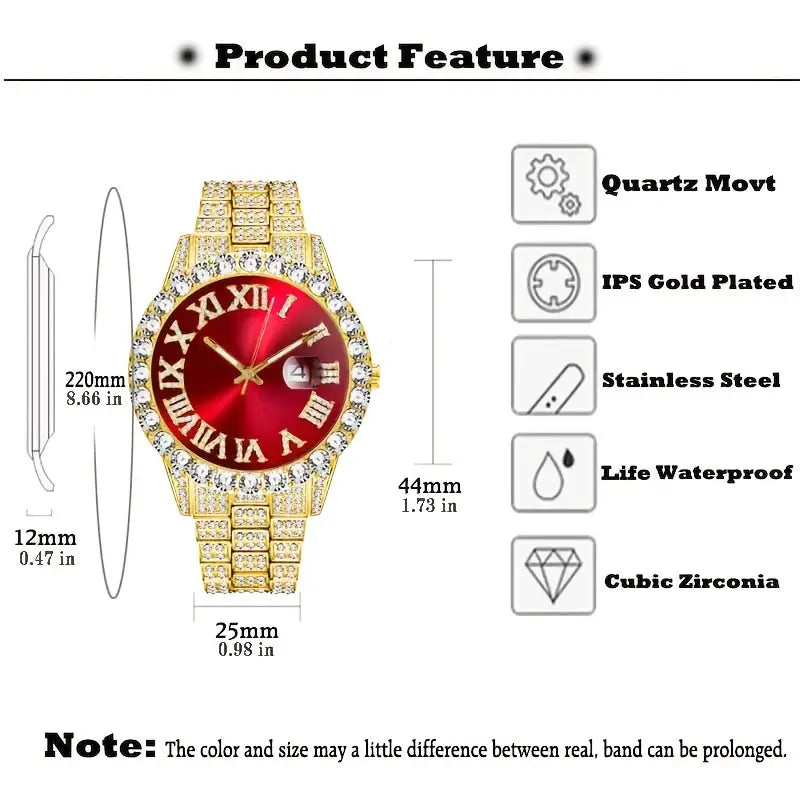 Men's Gypsophila Large Dial Waterproof Quartz Watch Men's Shoes & Accessories - DailySale