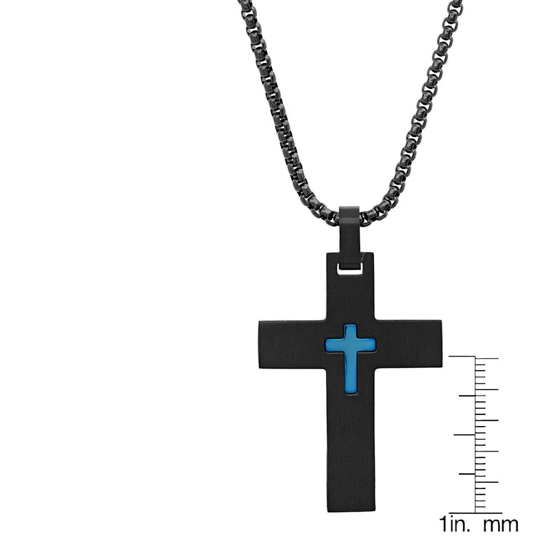 Men's IP Stainless Steel Cross Pendant