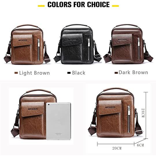 Men's Leather Handbag Small Crossbody Shoulder Bags Bags & Travel - DailySale