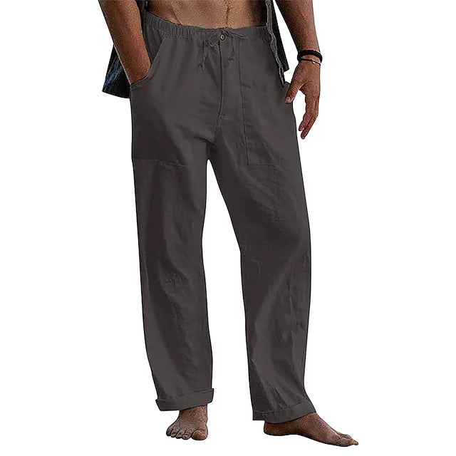 Men's Loose Casual Quick Dry Breathable Wide Leg Pants Men's Bottoms Dark Gray S - DailySale