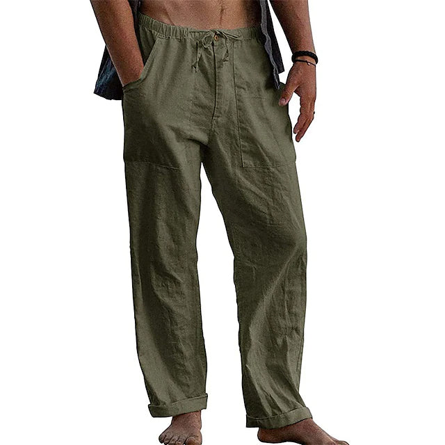 Men's Loose Casual Quick Dry Breathable Wide Leg Pants Men's Bottoms Green S - DailySale
