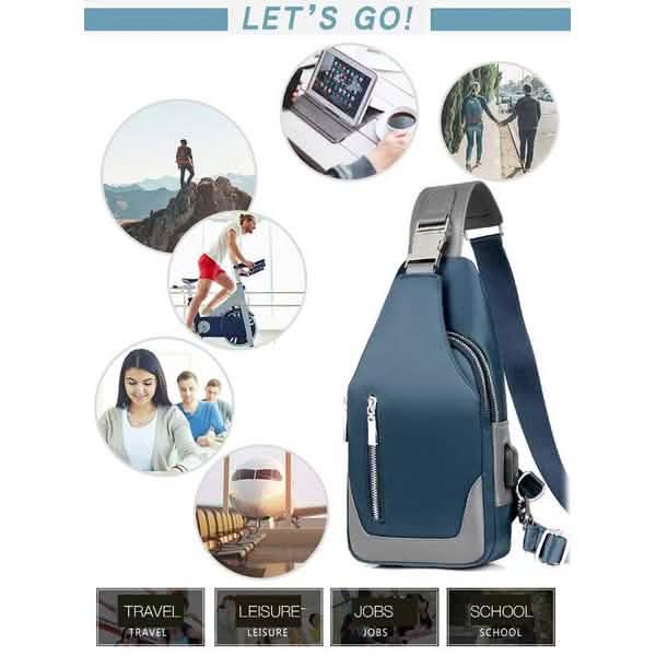 Men's Messenger Shoulder Chest Bag Bags & Travel - DailySale