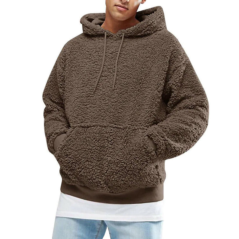 Men's Pullover Hoodie Sweatshirt Men's Outerwear Coffee S - DailySale