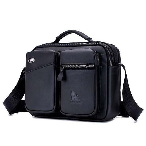 Men's Retro Messenger Bag Bags & Travel Black - DailySale