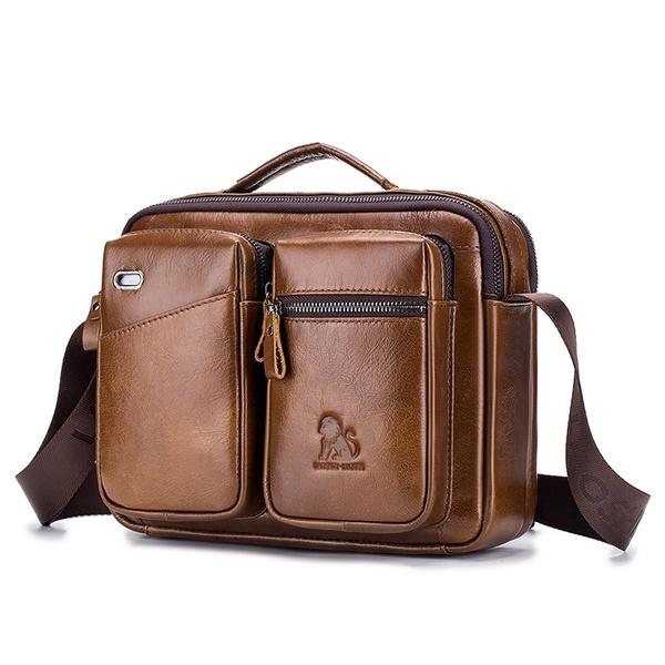 Men's Retro Messenger Bag Bags & Travel Light Brown - DailySale