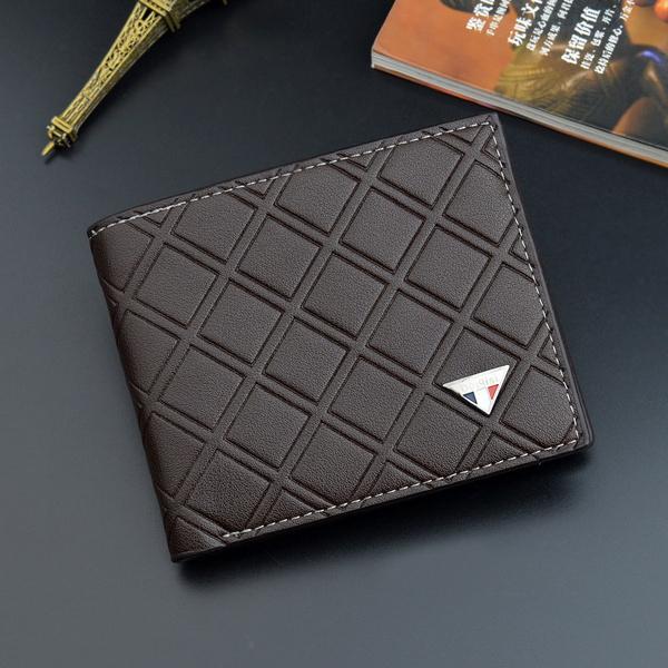 Men's RFID Genuine Leather Slim Trifold Wallet Men's Shoes & Accessories Dark Brown - DailySale