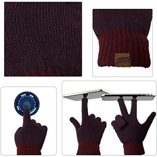 Men's Scarf and Beanie Hat Themal Gloves Set Men's Shoes & Accessories - DailySale