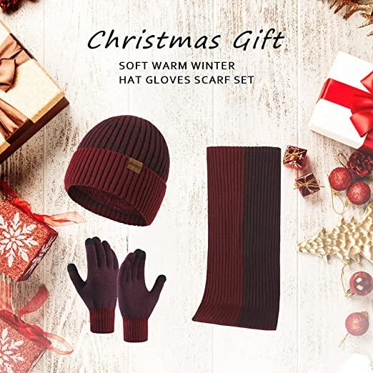 Men's Scarf and Beanie Hat Themal Gloves Set Men's Shoes & Accessories - DailySale