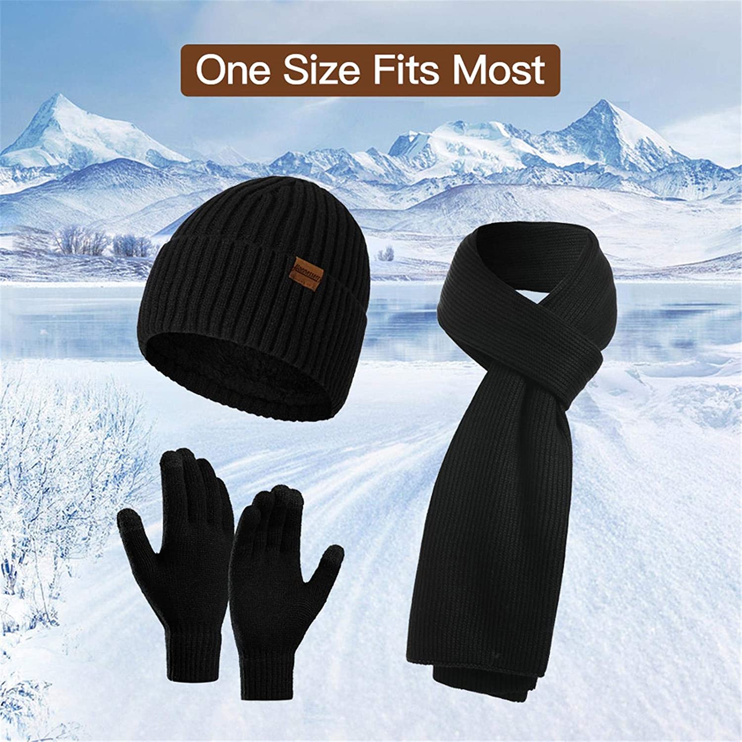 Men's Scaves and Beanie Hat Themal Gloves Set Men's Shoes & Accessories - DailySale