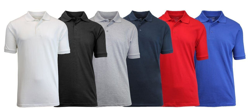 Men's Short-Sleeve Pique Polo Shirts - Assorted Colors and Sizes Men's Apparel - DailySale