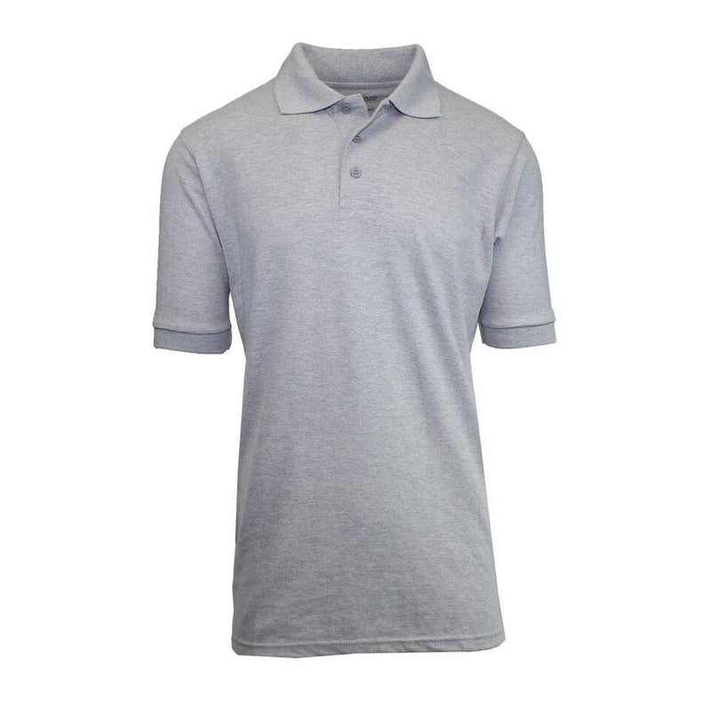 Men's Short-Sleeve Pique Polo Shirts - Assorted Colors and Sizes Men's Apparel XL Heather Gray - DailySale