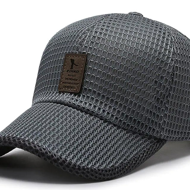 Men's Simple Baseball Cap Dailywear Outdoor Mesh Men's Shoes & Accessories Dark Gray - DailySale