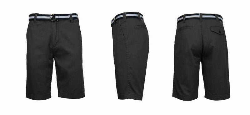 Men's Slim Fit Flat Front Belted Shorts - Assorted Colors and Sizes Men's Apparel - DailySale