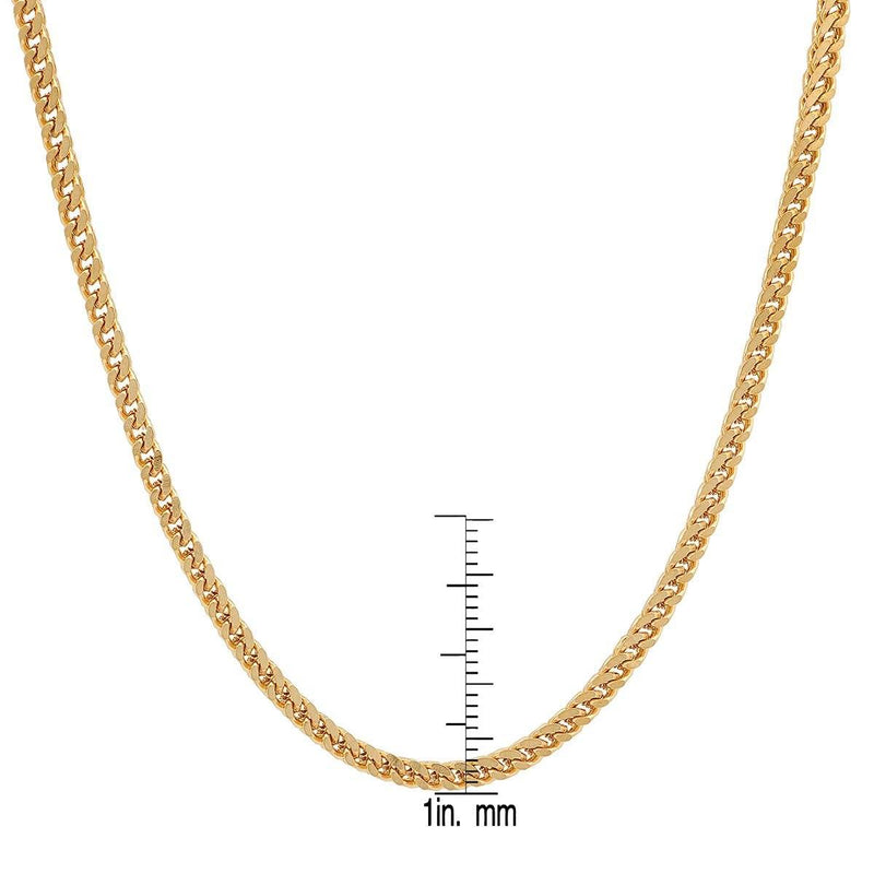 Men's Stainless Steel 18K Gold Plated Franco Link Chain