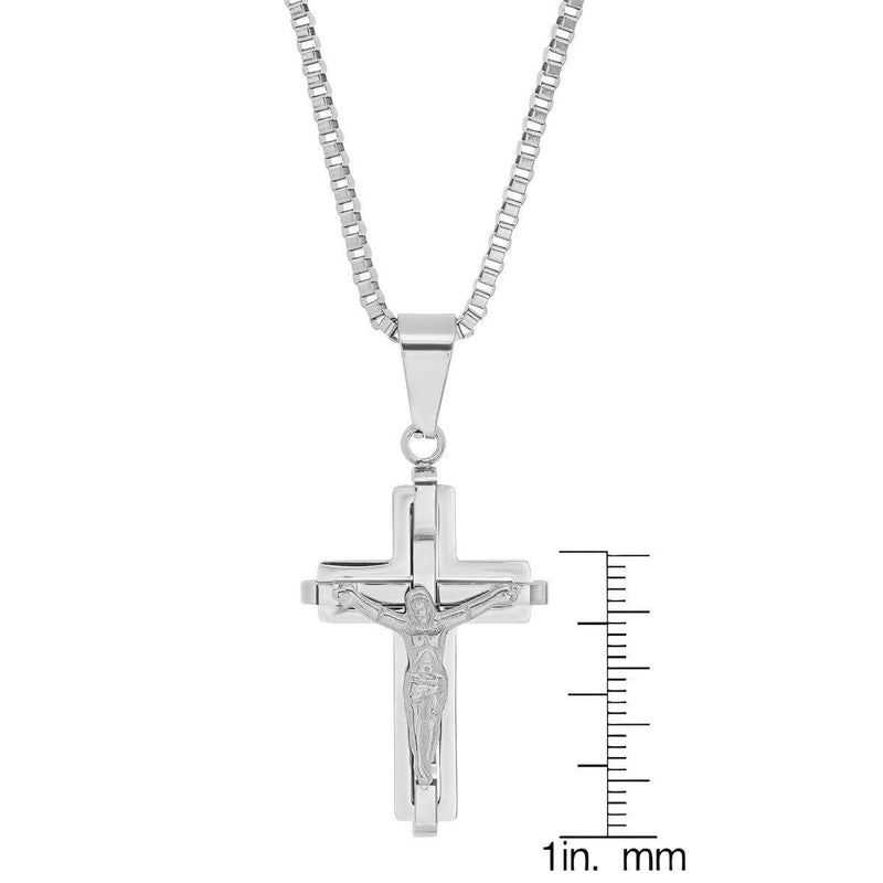 Men's Stainless Steel Crucifix Pendant Necklaces - DailySale