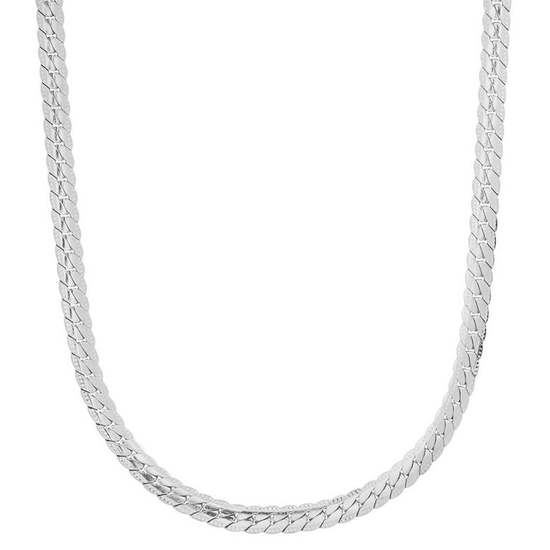 Men's Stainless Steel Curb Cuban Link Chain by Steeltime Jewelry Silver - DailySale